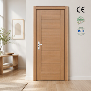 <span class=keywords><strong>Porte</strong></span> intérieure simple à battant en MDF revêtu de <span class=keywords><strong>PVC</strong></span>, certifiée CE, design minimaliste, imperméable, nouvelle conception pour usage résidentiel - Product Image 1