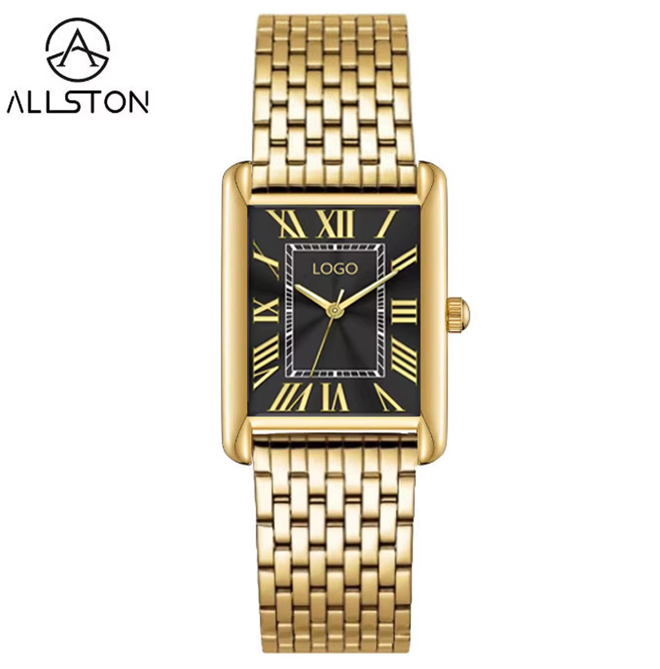 boîtier en or + cadran soleil noir/03