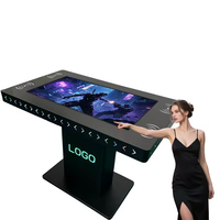Mesa Táctil Interactiva Inteligente con Pantalla LCD de 43 Pulgadas, Android, Multitáctil, para Café y Juegos, con Carga Inalámbrica y Señalización Digital