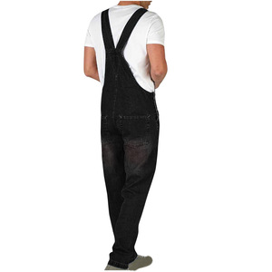 Quần yếm denim nam kiểu Mỹ cổ điển, dáng ôm, màu trơn, size lớn, chất liệu jean, thích hợp cho mùa xuân hè, cá tính, dài. - Product Image 3