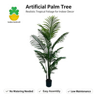 Plante artificielle de palmier Areca 150 cm, 10 frondes, en pot, faux arbre pour la décoration de la maison, du bureau, du salon, des mariages et des fêtes