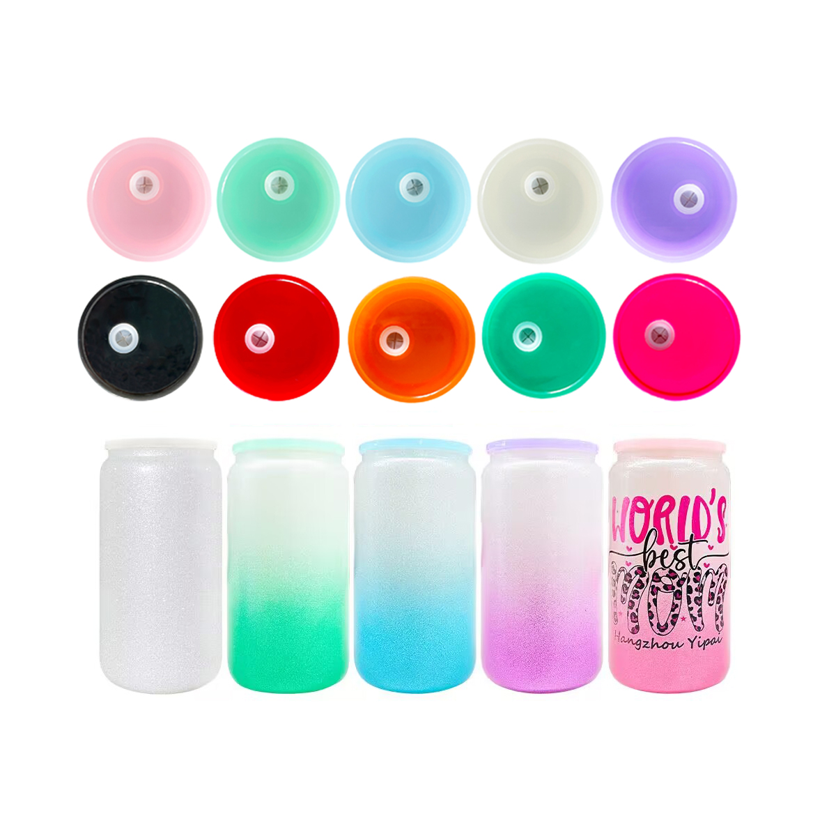 Производитель крышек для стеклянных банок 16 унций 20 унций влагостойкая Пластиковая крышка для склада США для стеклянных банок 16 унций