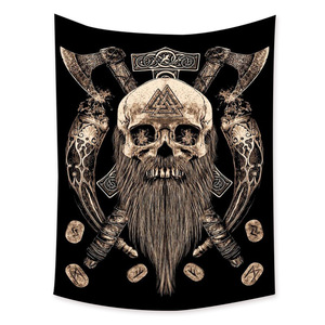 Grande tapisserie murale en tissu, style Vikings, Hippie Bohème, Kawaii, Décoration de chambre, Tapisseries Celtiques, Technique Aubusson, Maison - Product Image 5