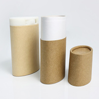 Conteneur de bouteille de parfum cosmétique emballage de déodorant boîte de Tube en papier Kraft ovale