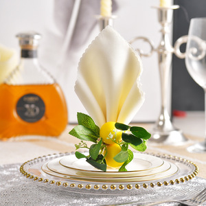 Porta Servilletas de Plástico con Forma de Limón, Ecológico, Moderno y Elegante, Soporte para Toallas de Invitados, para Cocina, Cócteles, Bodas - Product Image 5