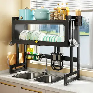 מכירה לוהטת מקלב תבשיל מעל הכיור משולב מייבש כלים מתלה