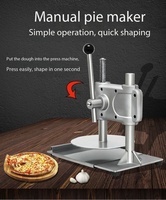 Presse à pâte à pizza manuelle Bakery Ready YF-APD24-B avec plaque en acier inoxydable de 235 mm pour la production de pizzas et de pains plats en café et restaurant