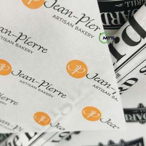 Papier d'emballage alimentaire en kraft personnalisé résistant à la graisse pour la restauration rapide, emballage pour sandwichs, hamburgers, pain, biscuits, lait, gelée, sucettes - Product Image 3