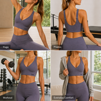 Soutien-gorge de sport personnalisé grande taille pour femme, séchage rapide, en nylon et élasthanne, bretelles réglables, idéal pour le yoga, le fitness et l'entraînement, haut de sport.