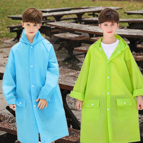 EVA Modern Fashion Kids Rain Jacket Waterproof School for Poncho for Children's Travel & Outdoor Activities