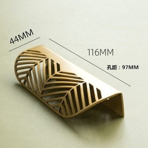 อุปกรณ์เฟอร์นิเจอร์รูปใบไม้ทำจากสังกะสีอุปกรณ์สำหรับตู้ในห้องครัวบาร์ขอบนิ้วติดกับด้านข้างตู้เสื้อผ้าลิ้นชักแต่งตัว - Product Image 3