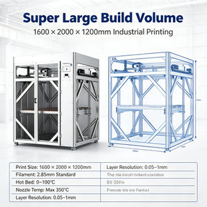 One Meter Large Size Industrial-Grade High-Precision 3D Printer 1 Year Warranty 600x600x600 Build Volume 300-500 Mm/s Print