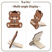 Support de téléphone en bois créatif TopOne, poli à la main, en bois massif, support de bureau pour smartphone et tablette, accessoire de décoration de bureau