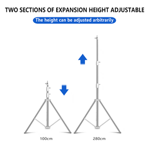 Heavy Duty 2.8M Edelstahl Stativ <span class=keywords><strong>Softbox</strong></span> Video Flash Regenschirme Reflektor Beleuchtung für Photo Studio - Product Image 4