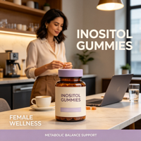 Gummies au complexe d'inositol enrichies en folate pour le bien-être des femmes