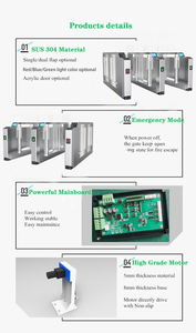 High Speed Security Gate with Face Recognition &amp; QR Code for Airport, Customizable Channel Width - Product Image 2