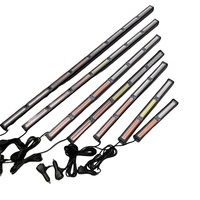 Lumière de travail LED COB pour voiture, 72W, lumière d'avertissement, barre lumineuse, jaune ambre, clignotante, lumière de secours, lampe stroboscopique, camion