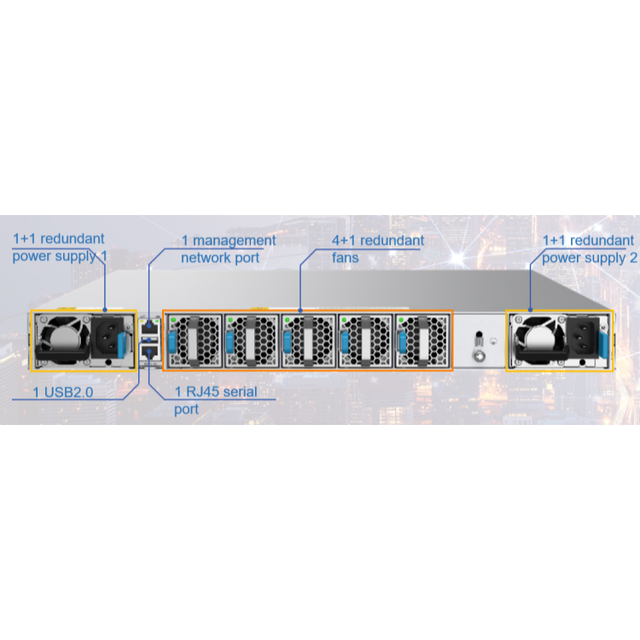 White Box Network Switch 32-Port 100G QSFP28 SD6881-32H 6.4Tbps Switching Capacity Full-Duplex 4800Mpps QoS SNMP VLAN