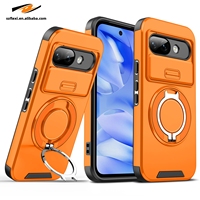 TPU + PC avec fenêtre couverture arrière support en métal rotatif à 360 degrés étui de téléphone portable pour Google Pixel 7 Pro 10 9 Pro XL Pixel 8 9A