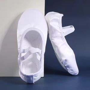 <span class=keywords><strong>Zapatillas</strong></span> <span class=keywords><strong>de</strong></span> <span class=keywords><strong>Ballet</strong></span> <span class=keywords><strong>de</strong></span> lona suave para mujer y niña, zapatos <span class=keywords><strong>de</strong></span> baile con banda elástica sin cordón, para niños y principiantes - Product Image 6