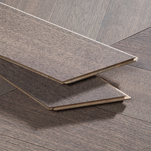 Parquet contrecollé en noyer noir brossé multicouche REACH, qualité AB E0 E1, système T&G, 15 mm, durable, installation facile, pour intérieur, motif chevron - Product Image 2