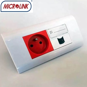 <span class=keywords><strong>Prise</strong></span> de courant rouge française 250V <span class=keywords><strong>16A</strong></span> 45*45mm avec boîtier SDK ABS+PP - Product Image 5