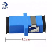 Listo para la entrega SC UPC Adaptador de fibra óptica FTTH Terminal Caja de distribución Simplex Acoplador Conector SC