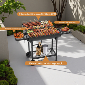 Parrilla <span class=keywords><strong>de</strong></span> Carbón para Exteriores con Gran Superficie <span class=keywords><strong>de</strong></span> Cocción y <span class=keywords><strong>Asador</strong></span> Eléctrico - Product Image 5