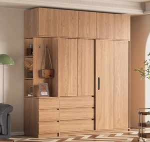 Armadio Moderno Personalizzato Balom in Legno, Organizzatore Multifunzionale <span class=keywords><strong>per</strong></span> Camera da Letto, Mobile <span class=keywords><strong>per</strong></span> Vestiti in MDF Resistente <span class=keywords><strong>per</strong></span> <span class=keywords><strong>Casa</strong></span> - Product Image 1