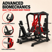 Machine de presse à jambes assise avec plateformes indépendantes pour les pieds, idéale pour la musculation des fessiers et du bas du corps en salle de sport commerciale