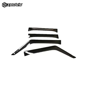 Nuovo nero spessore cromato sole pioggia accessori auto 4 pz deflettori finestrino parasole per L663 Defender 90 110