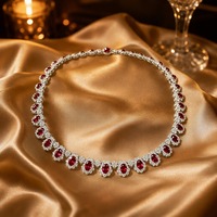 Collier vintage en cuivre plaqué or avec pierres en zircon et bracelet perlé, style bohème