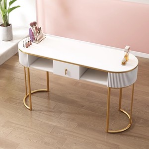 Beauty Salon Nail <b>Table</b> Open Cabinet Manicure <b>Table</b> Nail Desk - Product Image 3
