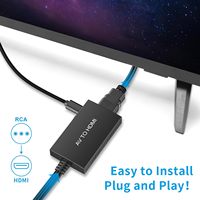 Prise en charge du convertisseur RCA vers HDMI 1080P, adaptateur AV vers HDMI PAL/NTSC pour WII/WII /PS2/PS3/STB/Xbox/VHS/VCR/DVD