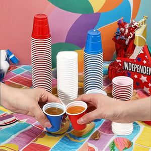 Gobelets jetables en plastique biodégradable à double couleur de 2 oz - Parfaits pour <span class=keywords><strong>les</strong></span> shots, <span class=keywords><strong>les</strong></span> dégustations <span class=keywords><strong>et</strong></span> <span class=keywords><strong>les</strong></span> fêtes, mariages - Product Image 5