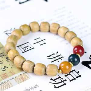 Pulsera de Madera Lechosa con Cuentas de Barril de 10x11mm, Diseño de Semáforo, Joyería Unisex para Regalo - Product Image 4