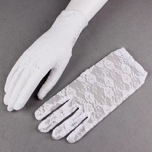 2024 nouvelles femmes gants de mariage accessoires crème solaire dentelle gants minces gants transparents pour dame de chine - Product Image 2
