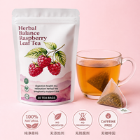 Té de Hoja de Frambuesa, Equilibrio Herbal, Apoyo al Bienestar Materno, Tónico Uterino, Vitalidad del Ciclo, Fitonutriente Vegano, 30 Unidades, 60g