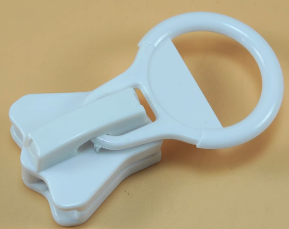 Blanc-plastique-tête de fermeture éclair