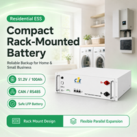 Batterie modulaire empilable LiFePO4 CFE 51,2 V 100 Ah 5 kWh pour système de stockage d'énergie solaire domestique avec communication CAN et 6000 cycles de vie