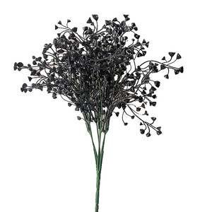 Ramo de flores artificiales para decoración del hogar, hierba negra para Halloween, venta al por mayor, S0259 - Product Image 3