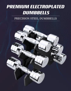 Elektroliz yuvarlak kafa Dumbbells 1-10kg 100kg spor ağırlık kaldırma krom çelik dambıl seti - Product Image 6