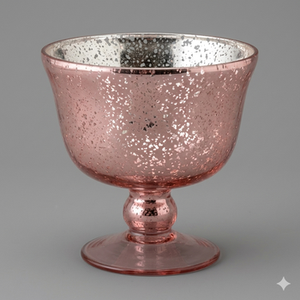 Bol décoratif en verre rose sur piédestal, plat à compote sur pied, style vintage, bonbonnière pour centre de table de mariage, décoration de table à domicile - Product Image 2