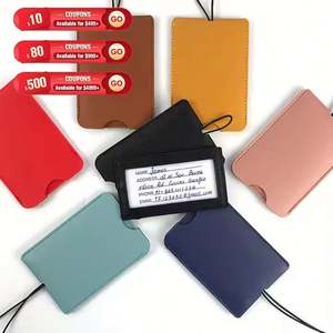 Personalized Pu Leather Genuine Customized Leather <b>Luggage</b> <b>Tag</b> Personalized Leather <b>Luggage</b> <b>Tag</b> - Product Image 1