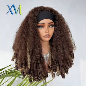 Perruque synthétique tressée <span class=keywords><strong>de</strong></span> 20 pouces, sans colle, avec bonnet ajustable à trois brins et dentelle complète # Vente en gros <span class=keywords><strong>de</strong></span> vêtements pour femmes africaines noires 1B - Product Image 6