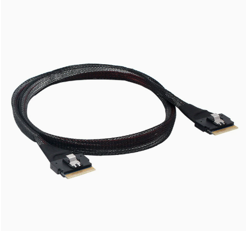 SFF-8654 to SFF-8654 Server Wiring Harness High-Speed Cable Assembly for Internal Data Storage