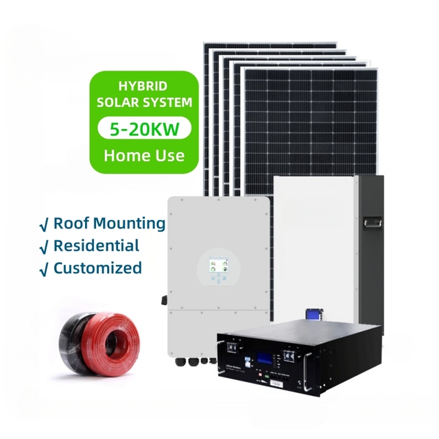 Reasonable Price Solar Panel Complete Kit Hybrid Solar Energy System 5Kw 10Kw 15Kw 20Kw with Mount for Home