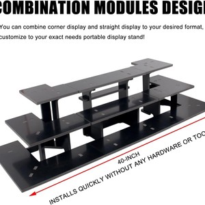 Wine Rack 3 Tier Desktop Display <b>Stand</b> For Party Beverage Storage Rectangle Shape - Product Image 4