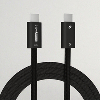 Tip C kablo Thunderbolt 5 Veri İletim Kablosu 5K Video 1M Naylon Örgülü 4K/8K Çözünürlüklü Konferans Ses Video Kabloları
