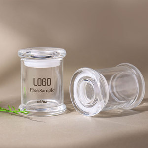 Venta al por mayor de fábrica, contenedores de velas de vidrio de Color en aerosol, resistencia al calor, capacidad personalizada, tarro de vela de Danubio con tapa para Deco - Product Image 1